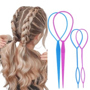 Topsy Tail Hair Tool Hair Pull Through Tool Hair Loop Styling Tool – Ponytail Maker French Braid Loop For Hair Styling Gifts For Women Who Have Everything – Braiding Hair Supplies
