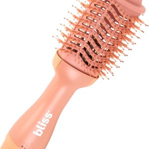 Bliss Hair Dryer Brush – One Step Styling Thermal Blowout Brush Hair Dryer – Hair Volumizer Blow Dryer Heated Round Brush, Peach