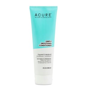 Acure Simply Smoothing Conditioner – & Marula Oil | 100% Vegan | Performance Driven Hair Care | Smooths & Reduces Frizz | White/Blue, Coconut Water, 8 Fl.Oz