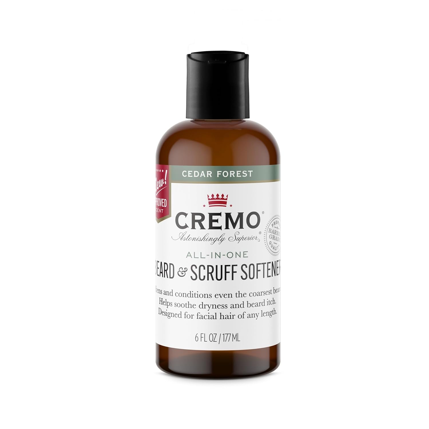 Cremo Cedar Forest Beard & Scruff Softener, Softens and Conditions Coarse Facial Hair of all Lengths in Just 30 Seconds, 6 Fluid Ounce Cremo Cedar Forest Beard & Scruff Softener, Softens and Conditions Coarse Facial Hair of all Lengths in Just 30 Seconds, 6 Fluid Ounce