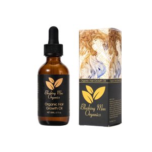 Blushing Max Organic Rosemary Mint Hair Growth & Strengthening Oil – Peppermint Oil, Castor Oil, Biotin, Coconut Oil, Ginger Oil, Hair Growth Serum, Scalp Oil, Moisturizing Oil, Hair Treatment