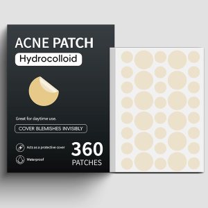 Hydrocolloid Acne Patches, 360 Count Blemish Treatment, Spot Stickers Infused with Salicylic Acid, Flesh Color