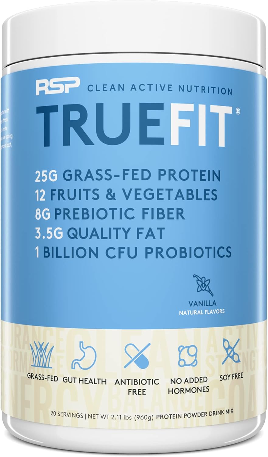 TrueFit Meal Replacement Shake Protein Powder, Grass Fed Whey + Organic Fruits & Veggies, Keto, Fiber & Probiotics, Non-GMO, Gluten Free TrueFit Meal Replacement Shake Protein Powder, Grass Fed Whey + Organic Fruits & Veggies, Keto, Fiber & Probiotics, Non-GMO, Gluten Free