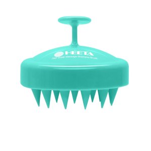HEETA Scalp Massager Hair Growth, Scalp Scrubber with Soft Silicone Bristles for Hair Growth & Dandruff Removal, Hair Shampoo Brush for Scalp Exfoliator, Green