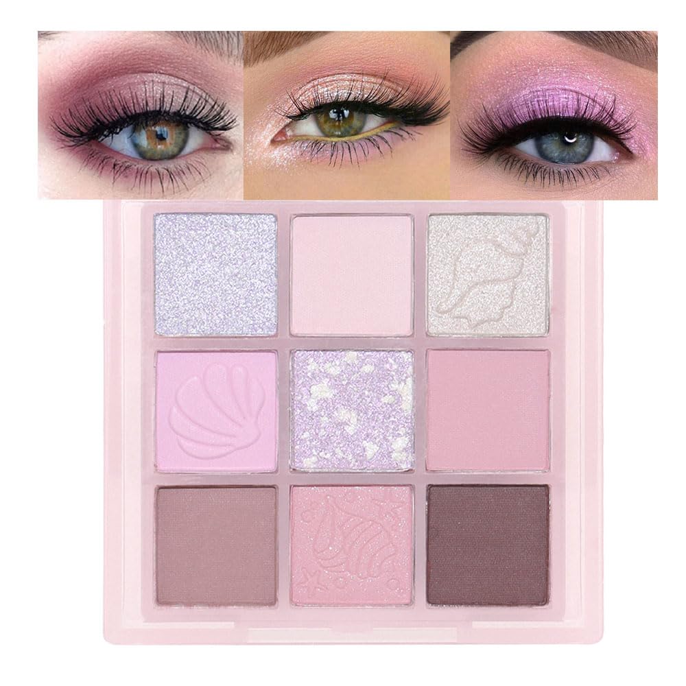 9Colors Nude Pink Purple Warm Colorful Eyeshadow Palette Makeup,Matte Shimmer Neutral Bright Eye Shadow Naturing-Looking Long Lasting Waterproof Blendable Hypoallergenic Travel Size Eye Makeup 9Colors Nude Pink Purple Warm Colorful Eyeshadow Palette Makeup,Matte Shimmer Neutral Bright Eye Shadow Naturing-Looking Long Lasting Waterproof Blendable Hypoallergenic Travel Size Eye Makeup
