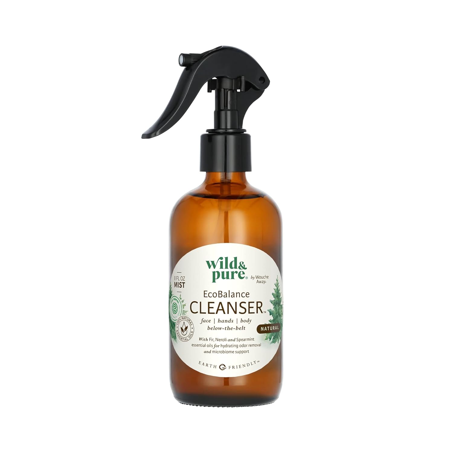 Wild & Pure EWG Verified All-Natural, Plant-Based EcoBalance Cleanser 8 Oz Body Spray | pH Balanced & Microbiome-Friendly | No-Rinse Body Wash Wild & Pure EWG Verified All-Natural, Plant-Based EcoBalance Cleanser 8 Oz Body Spray | pH Balanced & Microbiome-Friendly | No-Rinse Body Wash