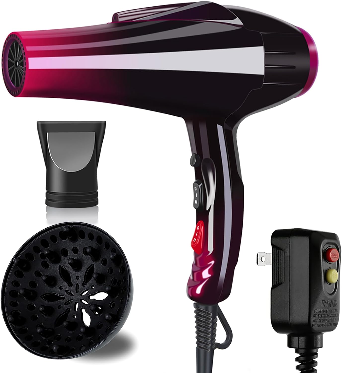 Professional Hair Dryer 3500 Watt Powerful Blow Dryer Negative Ionic Salon Hair Dryer Ceramic Blow Dryer,Quick Dry Hair Dryers with AC Motor Concentrator Diffuser Attachments Professional Hair Dryer 3500 Watt Powerful Blow Dryer Negative Ionic Salon Hair Dryer Ceramic Blow Dryer,Quick Dry Hair Dryers with AC Motor Concentrator Diffuser Attachments