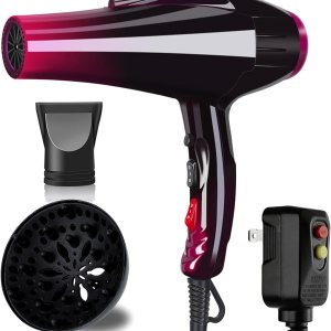 Professional Hair Dryer 3500 Watt Powerful Blow Dryer Negative Ionic Salon Hair Dryer Ceramic Blow Dryer,Quick Dry Hair Dryers with AC Motor Concentrator Diffuser Attachments
