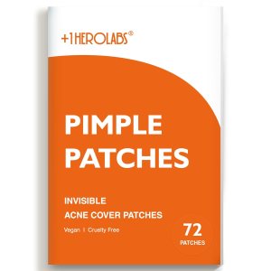 Acne Pimple Patches, Hydrocolloid Acne Patches for Covering Zits, Blemishes, Spot Stickers for Face with Salicylic Acid & Tea Tree Oil (Heart Shape – 72 Pack)