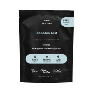 At-Home Diabetes Test Kit for Hemoglobin A1c (HbA1c) Levels – Diabetes Testing Kit – Pre-Diabetes Screening – A1c Home Test Kit – Free Follow Up Care & Fast Lab Results