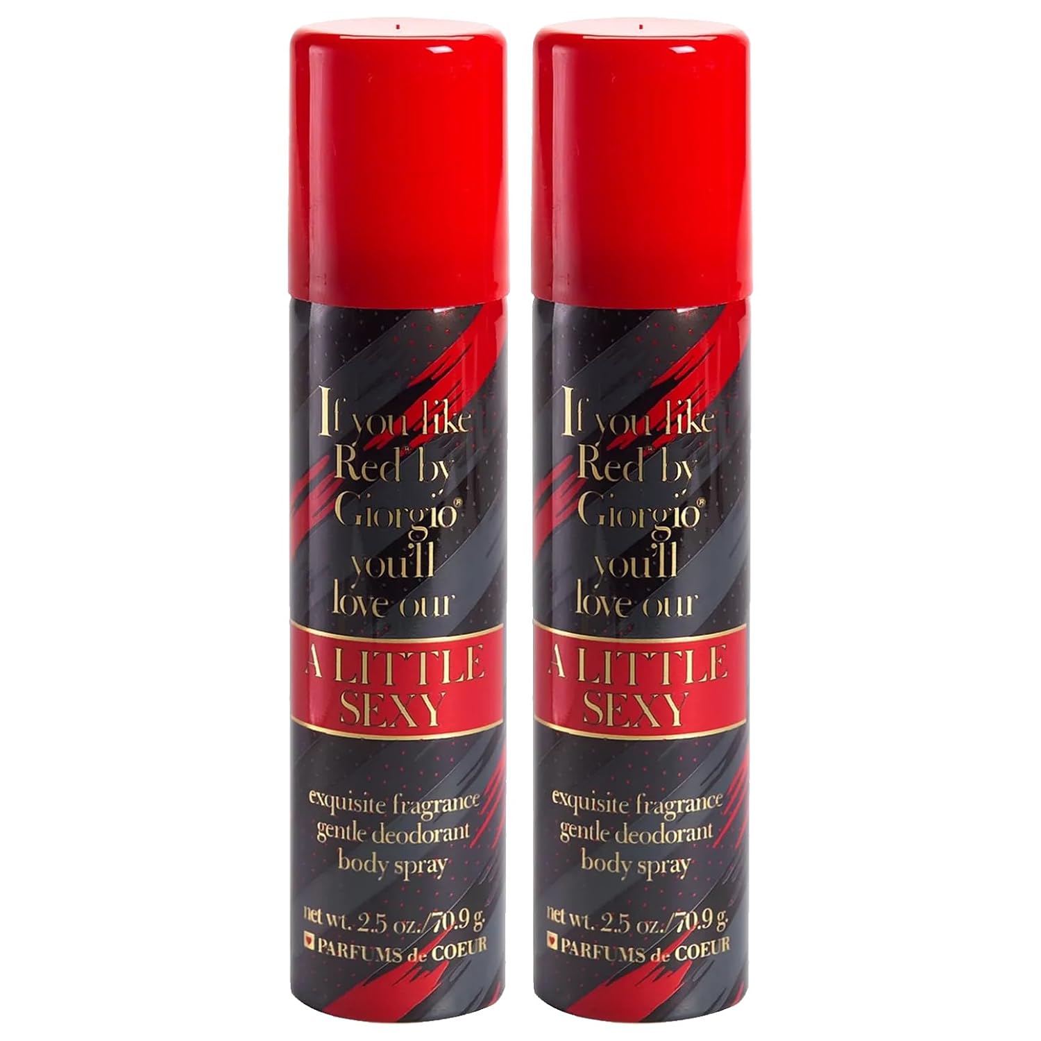 Parfums De Coeur A Little Sexy Deodorant Body Spray for Women, 2.5 Ounce (2) Parfums De Coeur A Little Sexy Deodorant Body Spray for Women, 2.5 Ounce (2)