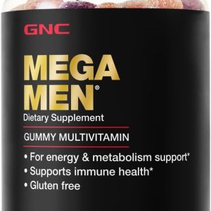 GNC Mega Men Gummy Multivitamin | Supports Energy, Metabolism, and Immune System, Gluten Free | Mixed Berry | 120 Gummies