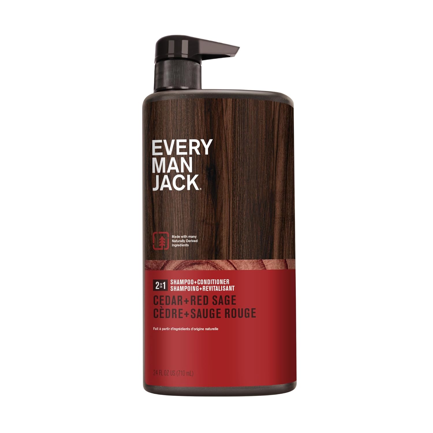 Every Man Jack 2-in-1 Daily Shampoo + Conditioner – Cedar and Red Sage | Nourishing For All Hair Types, Naturally Derived, Cruelty-Free Shampoo and Conditioner Set for Men | 24oz -1 Bottle Every Man Jack 2-in-1 Daily Shampoo + Conditioner – Cedar and Red Sage | Nourishing For All Hair Types, Naturally Derived, Cruelty-Free Shampoo and Conditioner Set for Men | 24oz -1 Bottle