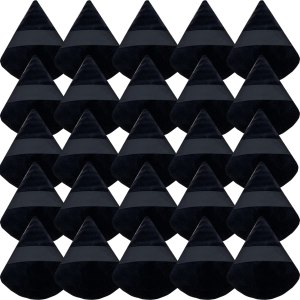 30PCS Powder Puff Face Soft Makeup Sponge, Triangle Powder Puffs for Loose Powder Mineral Powder Velour Puff for Face Exquisite Makeup Eyes Contouring, Beauty Makeup Tools