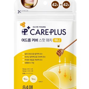 OLIVE YOUNG Care Plus Honey Scar Cover Korean Spot Pimple Patches 1PACK (84Count) | Hydrocolloid Patch, Spot Stickers for Acne Pimple Blemishes and Zits, Contains Manuka Honey