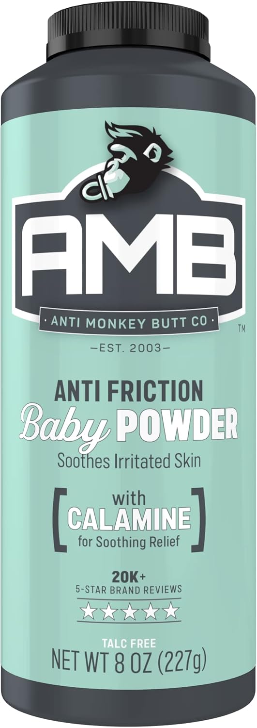Anti Monkey Butt Baby Powder, Cornstarch Baby Powder Prevents Diaper Rash, Talc Free Hypoallergenic Formula with Calamine, Anti Chafing and Anti Itch, 8 oz Anti Monkey Butt Baby Powder, Cornstarch Baby Powder Prevents Diaper Rash, Talc Free Hypoallergenic Formula with Calamine, Anti Chafing and Anti Itch, 8 oz