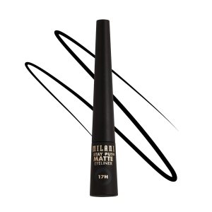 Milani Stay Put Matte 17HR Liquid Eyeliner – Black Matte (0.09 Fl. Oz.) Vegan, Cruelty-Free Liquid Eyeliner – Line & Define Eyes with High Pigment Shades for Long-Lasting Wear