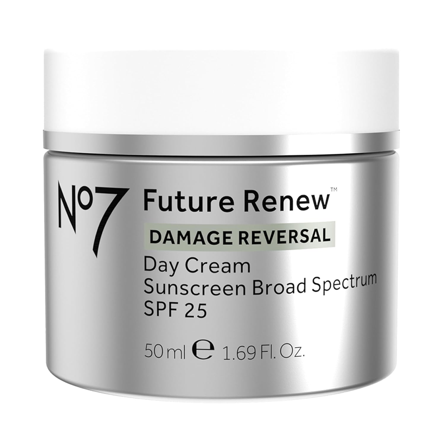 No7 Future Renew Damage Reversal Day Cream SPF 25 – Anti Aging Face Cream with SPF for Visibly Damaged Skin – Protects, Moisturizes & Reverses Dryness – Suitable for All Skin Types (1.69 Fl Oz) No7 Future Renew Damage Reversal Day Cream SPF 25 – Anti Aging Face Cream with SPF for Visibly Damaged Skin – Protects, Moisturizes & Reverses Dryness – Suitable for All Skin Types (1.69 Fl Oz)