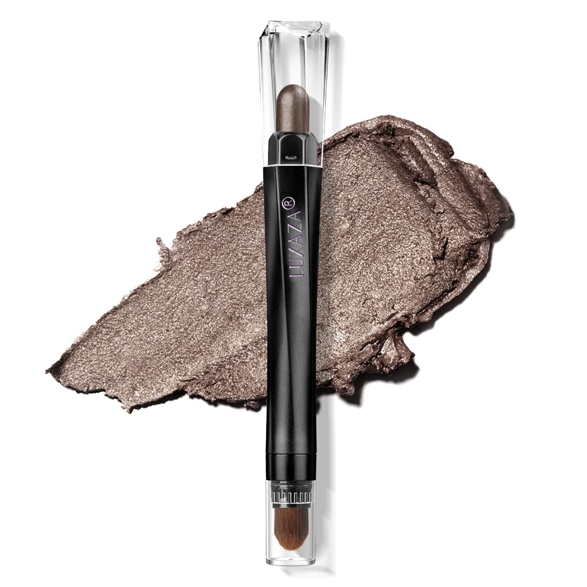 Cream Single Eyeshadow Stick with Blending Brush, Hypoallergenic Eye Shadow Stick Makeup, Pro Waterproof & Long Lasting Eye Brightener Stick, Eyeshadow Pencil Crayon Shimmer #128 Cream Single Eyeshadow Stick with Blending Brush, Hypoallergenic Eye Shadow Stick Makeup, Pro Waterproof & Long Lasting Eye Brightener Stick, Eyeshadow Pencil Crayon Shimmer #128