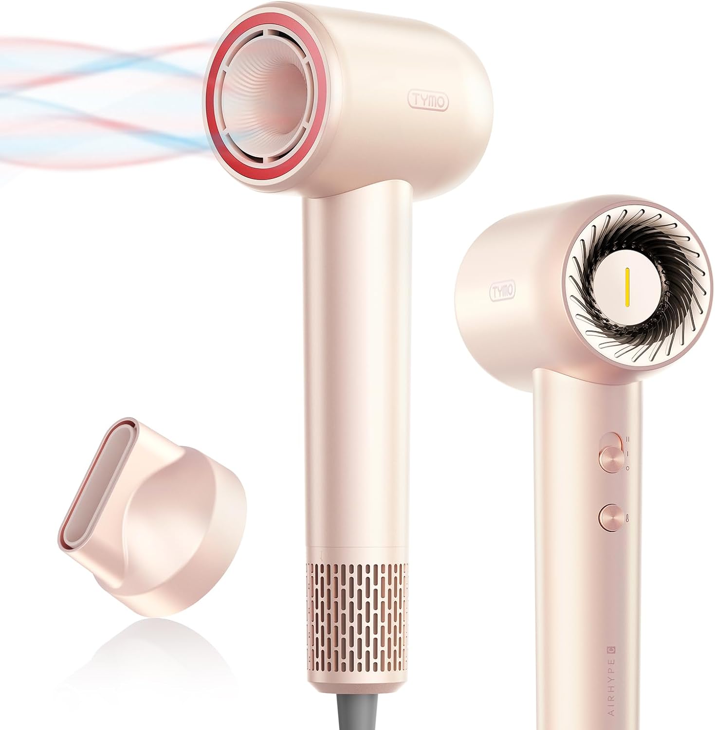 TYMO Ionic Hair Dryer – High Speed Blow Dryer for Fast Drying without Damage, Professional Quiet Hairdryer with 300M Negative Ions, Low Noise, 4 Temps & 2 Speeds – Lightweight Hair Dryers for Women TYMO Ionic Hair Dryer – High Speed Blow Dryer for Fast Drying without Damage, Professional Quiet Hairdryer with 300M Negative Ions, Low Noise, 4 Temps & 2 Speeds – Lightweight Hair Dryers for Women