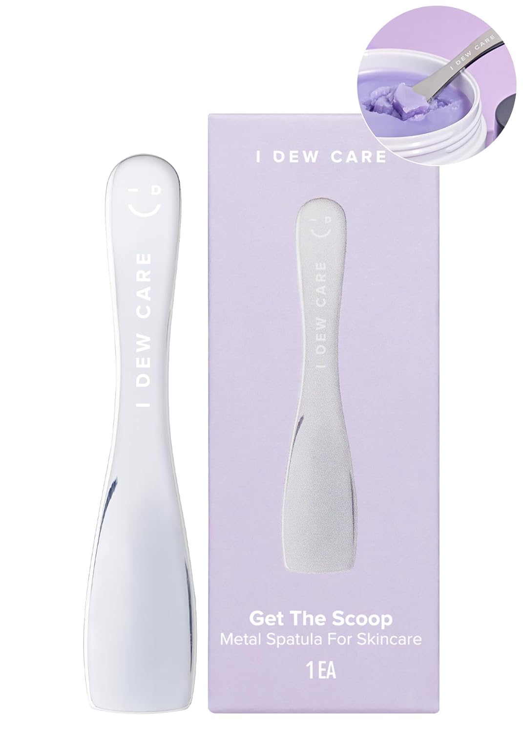 I Dew Care Multi-functional Applicator – Get The Scoop | Gift, Stainless Steel Spatula, Beauty Tool for Cream, Lip Balm, Wash-Off Masks, Mixing, Depuffing I Dew Care Multi-functional Applicator – Get The Scoop | Gift, Stainless Steel Spatula, Beauty Tool for Cream, Lip Balm, Wash-Off Masks, Mixing, Depuffing