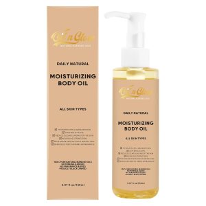 100% Pure Organic Hydrating Body Oil After Shower with Vitamin E, Coconut, Jojoba, Olive & Sweet Almond Moisturizing Body Oil For Women & Men Dry Skin – Unscented 5.07 fl oz/150ml