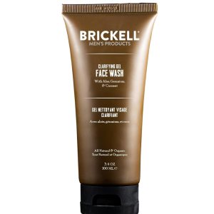 Brickell Men’s Clarifying Gel Face Wash for Men, Natural and Organic Rich Foaming Daily Facial Cleanser Formulated With Geranium, Coconut and Aloe (3.4 Ounce)