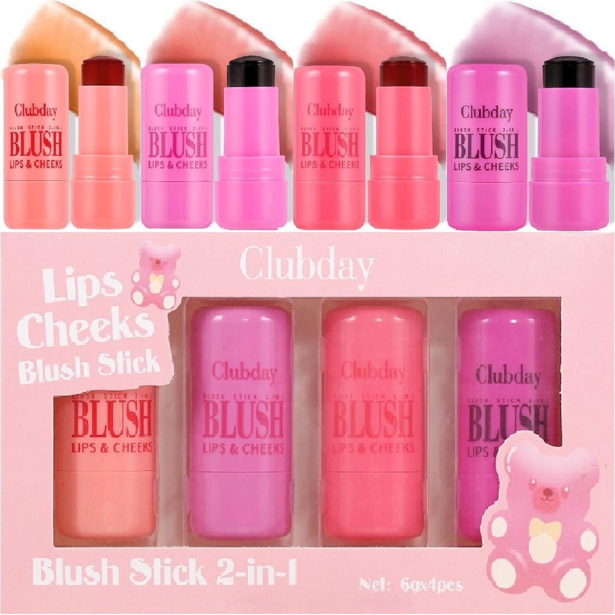 4 Pcs Milk Jelly Blush Stick, Milk Cooling Water Jelly Tint, Moisturizing Sheer Lip & Cheek Stain Jelly Blush Makeup. (4 Color) 4 Pcs Milk Jelly Blush Stick, Milk Cooling Water Jelly Tint, Moisturizing Sheer Lip & Cheek Stain Jelly Blush Makeup. (4 Color)