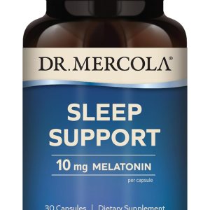 Dr. Mercola Sleep Support with Melatonin, 10 mg Melatonin Per Serving, 30 Servings (30 Capsules), Dietary Supplement, Supports Healthy Sleep and Mental Focus, Non-GMO