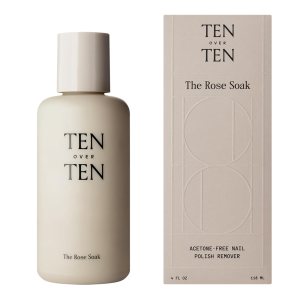 tenoverten – The Rose Soak Acetone-Free Nail Polish Remover | Clean, Natural, Non-Toxic Nail Care (4 fl oz | 118 ml)