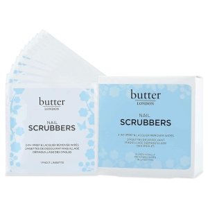 Butter LONDON Nail Polish Remover Pads, Nail Scrubbers (10 Count) – 2-in-1 Prep & Lacquer Remover Nail Wipes – Travel-Friendly Gel Fingernail Polish Remover – Cruelty-Free, Paraben-Free & Gluten-Free