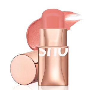Blush Stick for Cheeks Makeup,Waterproof Cream Blush Face Stick Multi-Use Lip and Cheek Tint,Matte Finish Lightweight Easy to Blend Natural Cream Blusher for All Skin Tones-Glistening Peach