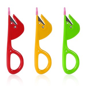 Hair Elastic Bands Remover, 3pcs Easy to Remove Elastic Hairband Cutter Hair Bands Remover Elastic Rubber Band Hair Tie Cutter for Hair Girls Kids Toddler (Yellow, Green, Red)