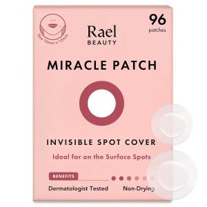 Rael Pimple Patches, Miracle Invisible Spot Cover – Hydrocolloid Acne Patch for Face, Blemishes, Zits Absorbing Patch, Breakouts Spot Treatment for Skin Care, Facial Sticker, 2 Sizes (96 Count)