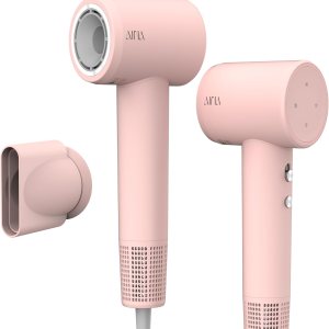 AINA Hair Dryer, Blow Dryer – Brushless Motor, 110,000 RPM Lightweight, Ionic Travel 110V/ALCI Plug(Baby Pink)