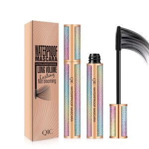 4D Silk Fiber Lash Mascara,Natural Waterproof Smudge-proof Mascara,Lengthening and Thick, Long Lasting, No Clumping,Hypoallergenic Formula, Black, 1.4 Ounce (Pack of 1)