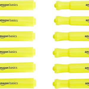 Amazon Basics Tank Style Highlighters – Chisel Tip, Yellow, 12-Pack