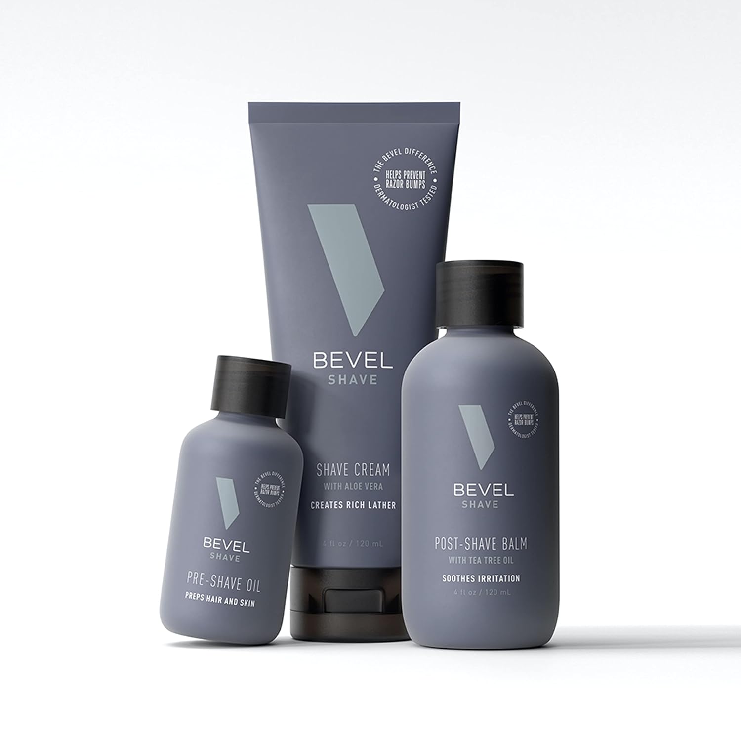 Bevel Shaving Kit for Men – Includes Pre Shave Oil, Shaving Cream, and After Shave Balm, Helps Reduce Skin Irritation and Prevent Razor Bumps Bevel Shaving Kit for Men – Includes Pre Shave Oil, Shaving Cream, and After Shave Balm, Helps Reduce Skin Irritation and Prevent Razor Bumps
