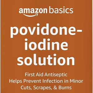 Amazon Basics First Aid Antiseptic, 10% Povidone Iodine Solution, 8 Fluid Ounces (Previously Solimo)