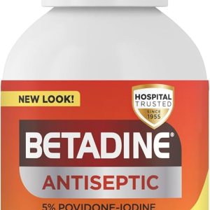 Betadine Antiseptic First Aid Spray, Povidone-iodine 5%, Infection Protection, Kills Germs In Minor Cuts Scrapes And Burns, No Sting Promise, No Alcohol or Hydrogen Peroxide, 3 FL OZ