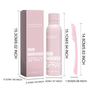 Hair identifier Spray for Face Shaving, Skin Body Hair Identifying Spray With Razors,Hair identifier Spray for Face Dermaplaning, Women Dermaplaning Tool for Face