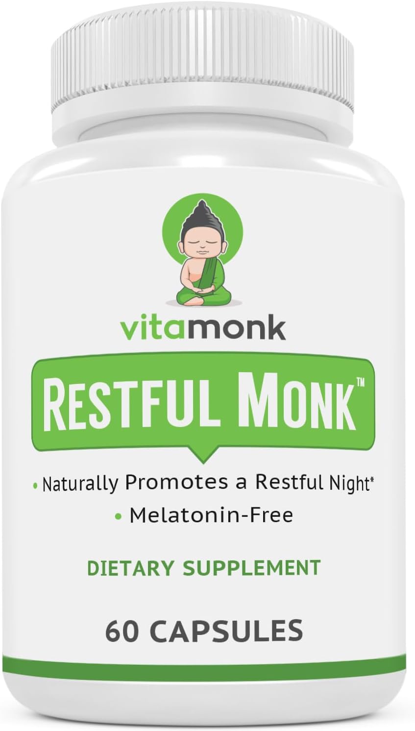 VitaMonk Melatonin Free Sleep Aid With Magnesium, GABA, Theanine and Apigenin – Natural Sleep Aid Without Melatonin, Natural Sleep Aids for Adults, Sleeping Pills for Adults, Sleeping Aids for Adults VitaMonk Melatonin Free Sleep Aid With Magnesium, GABA, Theanine and Apigenin – Natural Sleep Aid Without Melatonin, Natural Sleep Aids for Adults, Sleeping Pills for Adults, Sleeping Aids for Adults