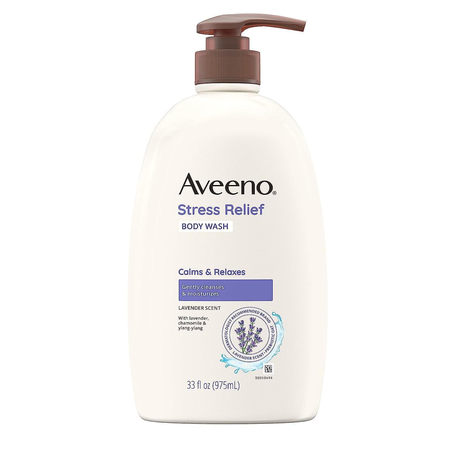 Aveeno Stress Relief Body Wash with Soothing Oat & Lavender Scent for Sensitive Skin, Moisturizing Shower Wash Gently Cleanses & Helps You Feel Calm & Relaxed, Sulfate-Free, 33 fl. oz Aveeno Stress Relief Body Wash with Soothing Oat & Lavender Scent for Sensitive Skin, Moisturizing Shower Wash Gently Cleanses & Helps You Feel Calm & Relaxed, Sulfate-Free, 33 fl. oz