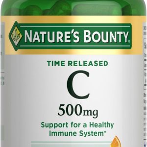 Nature’s Bounty Time Released Vitamin C, Immune Support, Vitamin Supplement, 500mg, 100 Capsules
