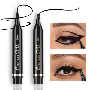 AMY’S DIARY 2 Pcs Waterproof Eyeliner Pen Super Slim&Thick Black Professional Makeup Liquid Eye Liner Pencil Long Lasting for Women(C1)