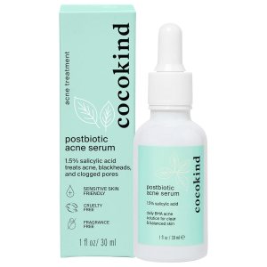 Cocokind Postbiotic Acne Serum, Salicylic Acid Serum and BHA Liquid Exfoliant – Exfoliating, Brightening and Hydrating Serum