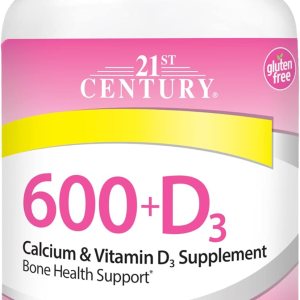 21st Century Calcium Plus D Supplement Tablet , 600 mg, 400 Count