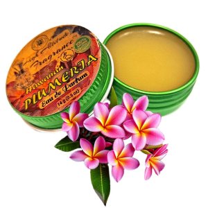 PLUMERIA Perfume Hawaiian – Eau de Parfum – Solid Balm – Natural Essential Oils Aromatherapy Fragrance- (Frangipani, Tropical Gardenia, Jasmine, Tuberose, Champaca, Magnolia) Travel, Party Gifts-0.5oz