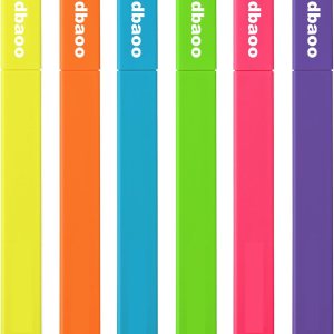 6 Pcs Aesthetic Highlighters, Chisel Tip, Vibrant Colors, Assorted Colors, No Bleed Cute Highlighters and Pens for Bible Pages Soft Colors for Eye Protection