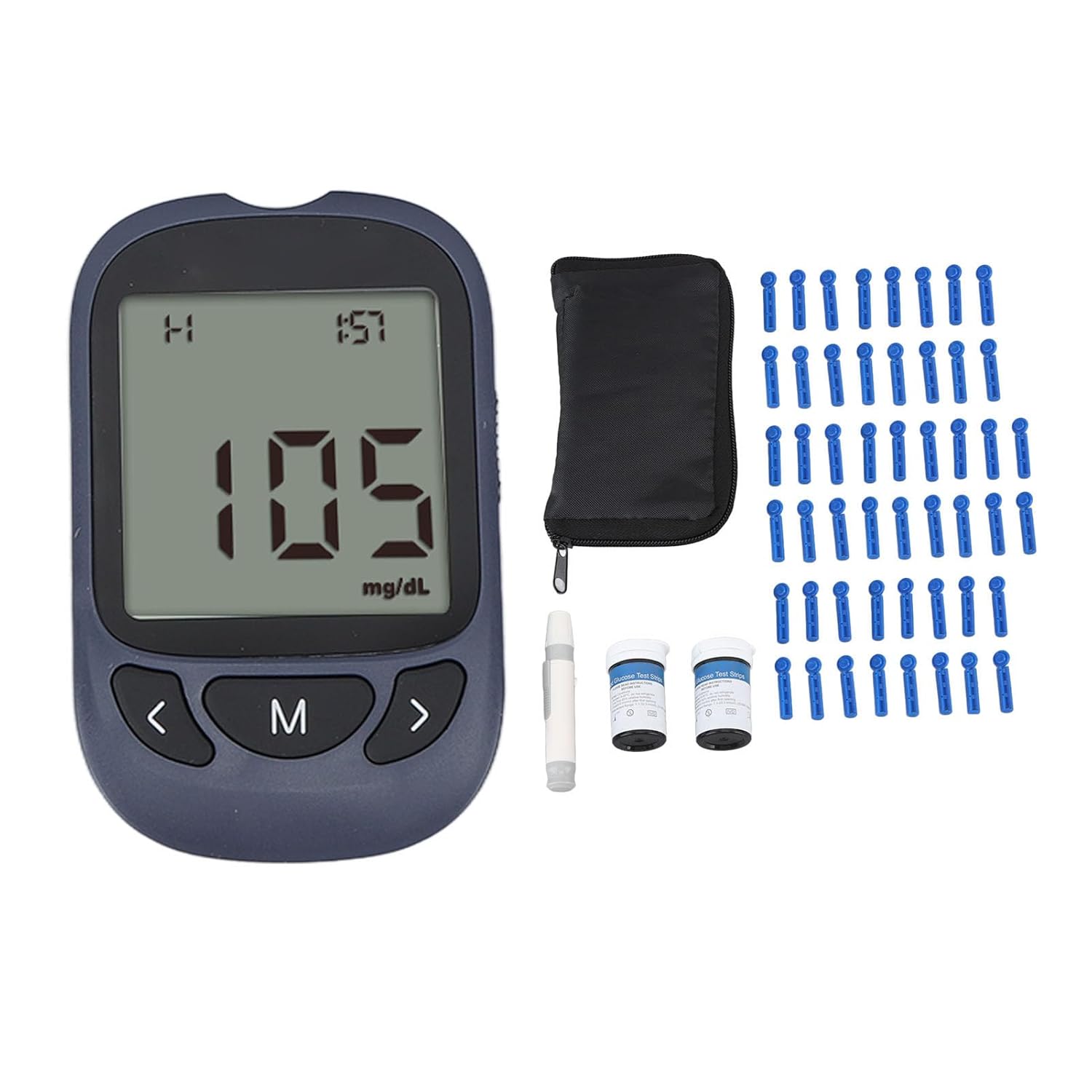 Blood Glucose Meter, Diabetes Test Kit, 50 Pieces Test Strips + 50 Lancets High Automatic Identification Large Screen Data Blood Glucose Diabetic Test Set Blood Glucose Meter, Diabetes Test Kit, 50 Pieces Test Strips + 50 Lancets High Automatic Identification Large Screen Data Blood Glucose Diabetic Test Set